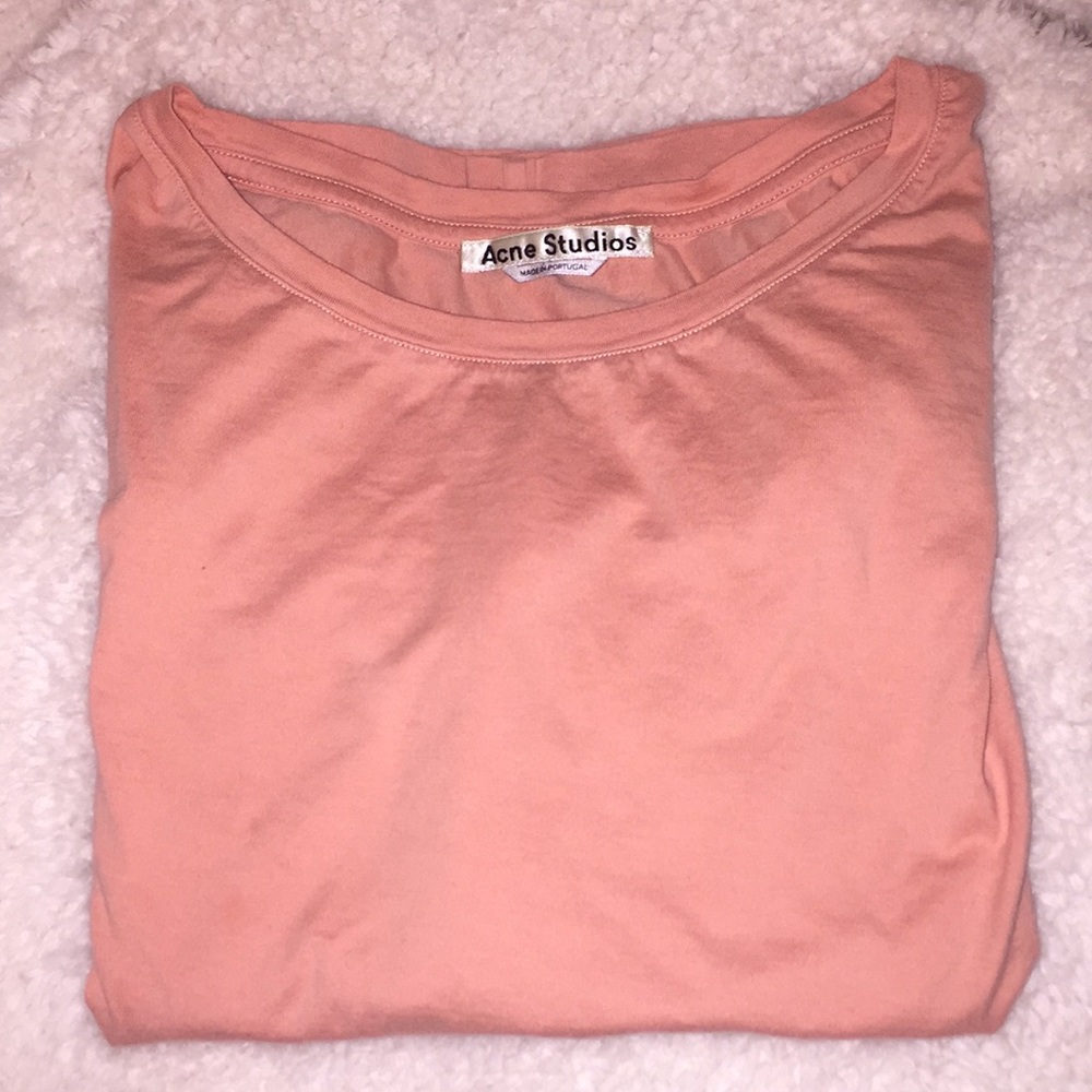 Peachy colored acne studios tshirt